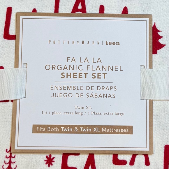 Organic Fa La La Flannel Sheet Set - PBTeen - Picture 3 of 4